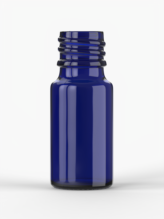 1/3 oz (10 ml) Blue Euro Glass Bottle