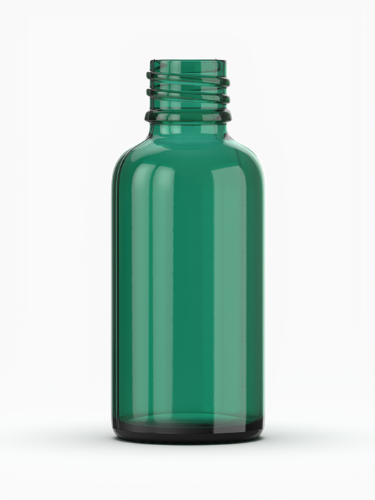 1 oz (30 ml) Green Boston Glass Bottle