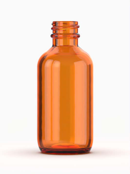 2 oz (60 ml) Orange Boston Glass Bottle