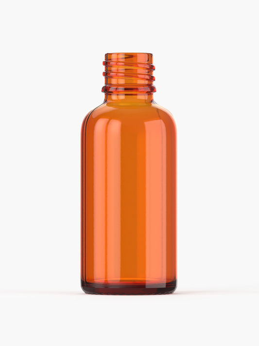 1 oz (30 ml) Orange Boston Glass Bottle