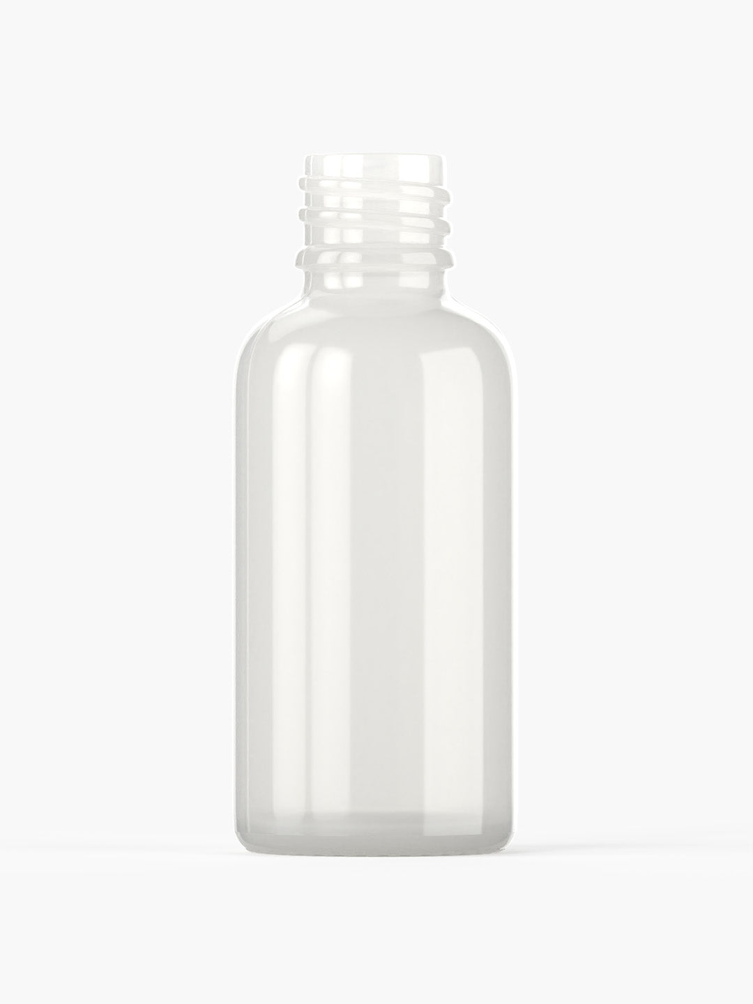 1 oz (30 ml) White Boston Glass Bottle