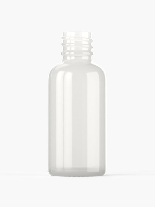 1 oz (30 ml) White Boston Glass Bottle