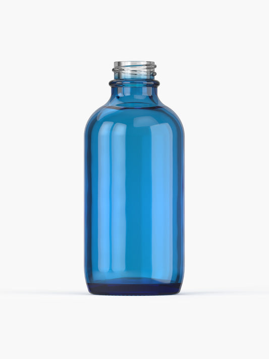 4 oz (120 ml) Blue Boston Glass Bottle